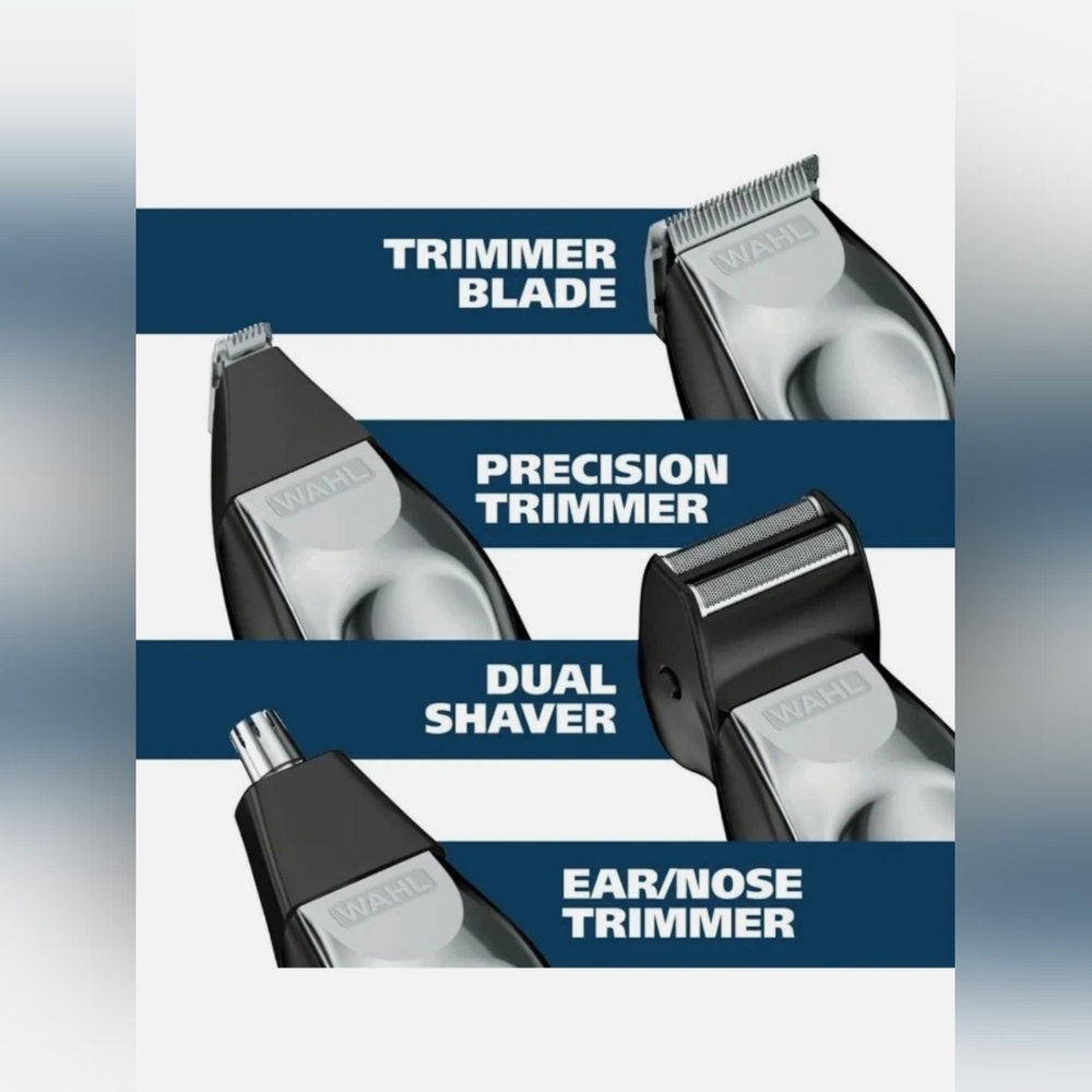 WAHL Rechargeable Cordless All-In-One Lithium-Ion Trimmer - Black & Silver - Picture 4 of 8